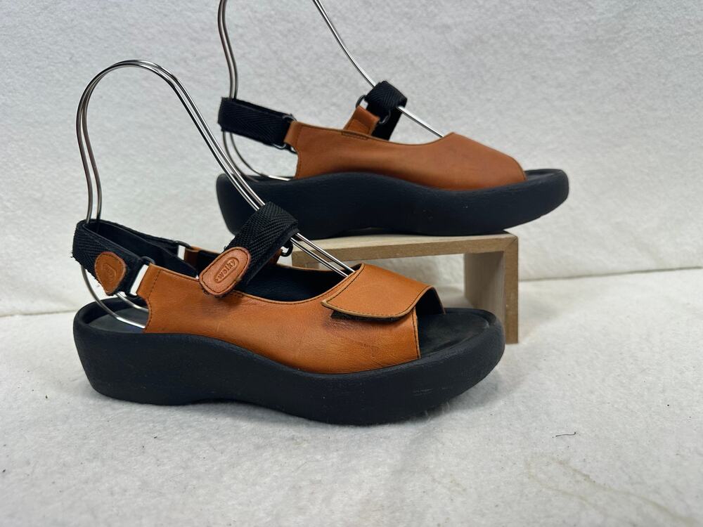 Wolky Woman's Jewel Leather Sandal Orange Size 40 (US 9) Comfort Lagenlook